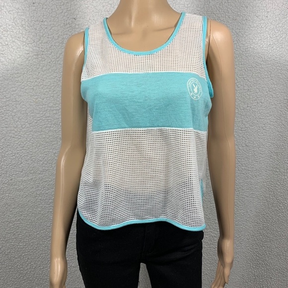 Vintage Playboy Women's Mesh Tank Top - Picture 1 of 7